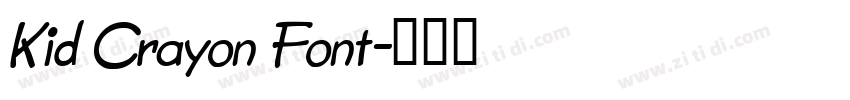 Kid Crayon Font字体转换